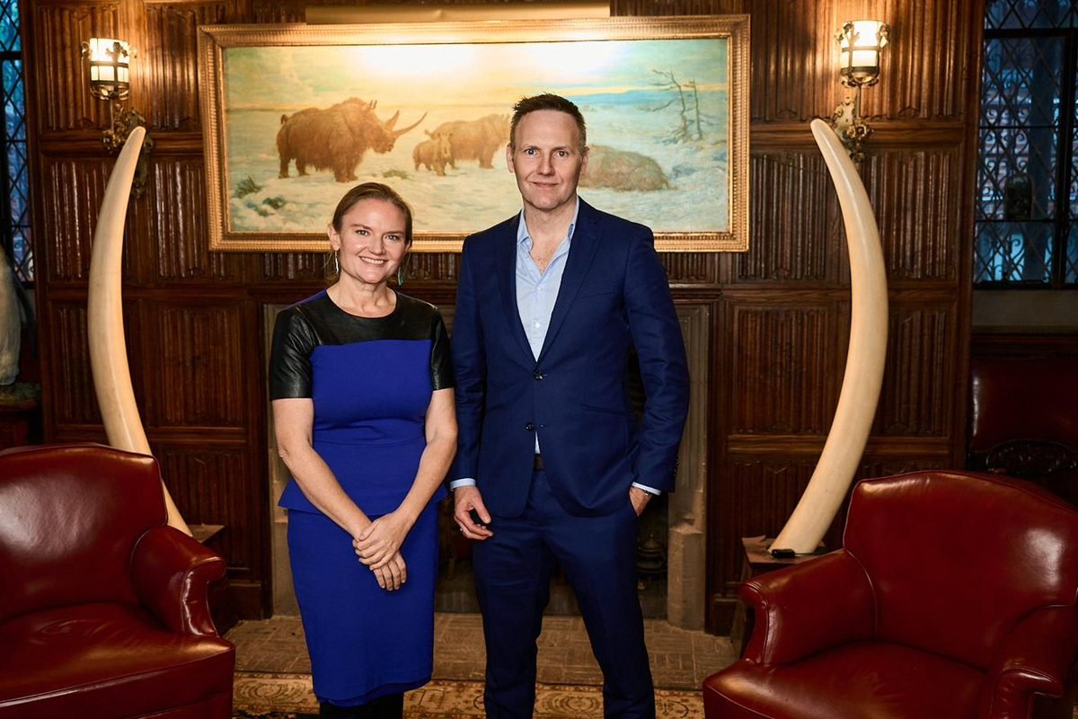 Jennifer Strong and Jeff Wilser at The Explorers Club